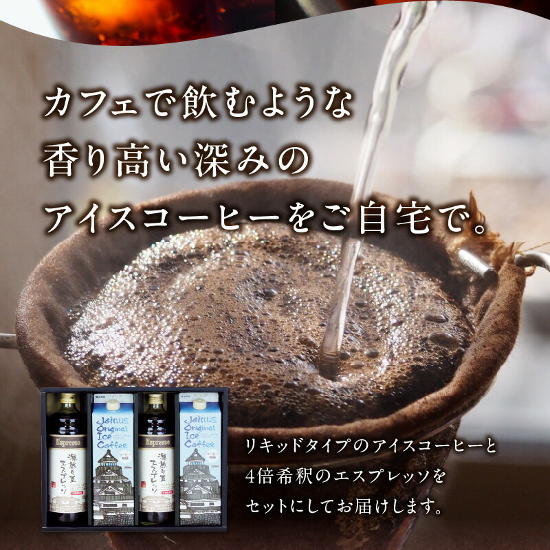 【ふるさと納税】GAMADUS Joinus Original Ice Coffee 1000ml パック 2本 深煎り豆 エスプレッソ 4倍希釈 600ml ボトル2本 詰め合わせ セット リキッドタイプ コーヒー アイスコーヒー カフェオレ ソイラテ 人気 急な来客に お取り寄せ 送料無料 【熊本県宇土市】