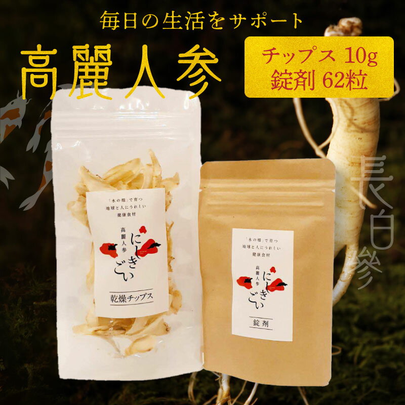 【ふるさと納税】高麗人参 チップス 10g 錠剤 62粒 長