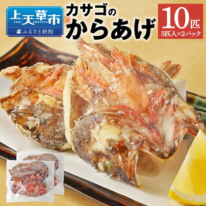 カサゴのからあげ 5匹×2パック 合計10匹 カサゴ かさご 唐揚げ から揚げ 海産物 惣菜 冷凍 九州 熊本県 上天草市 送料無料