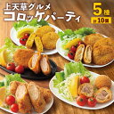 【ふるさと納税】上天草グルメ コロッケパーティ 各2個×5種 計10個 天草大王コロッケ 大砲巻き 梅肉ポークメンチカツ 昔ながらのポテトコロッケ かぼちゃコロ...