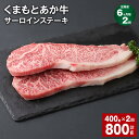 【ふるさと納税】【定期便】【6ヶ月毎2回】くまもとあか牛 サーロインステーキ 計800g(400g×2回) 和牛 牛肉 お肉 あか牛 赤身 霜降り ステーキ グルメ お取り寄せ 冷凍 熊本県産 国産 熊本県 上天草市 送料無料