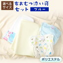 【ふるさと納税】【日本製】布おむつ添い寝セット(ポリエステル)【選べるサイズ】サイズ80、90、95【ブルー】 おむつカバー ポリエステル 内ベルト 2枚 アニ...