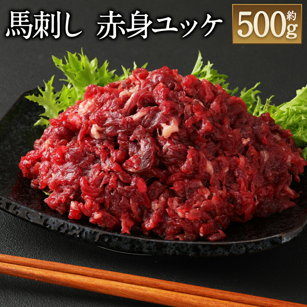 【ふるさと納税】鮮馬刺し 赤身ユッケ 10個 セット 合計約500g 50g×10パック 10食 タレ付き 馬刺し 馬刺 馬肉 ユッケ 線切り 真空パック グルメ お取り寄せ 冷凍 送料無料