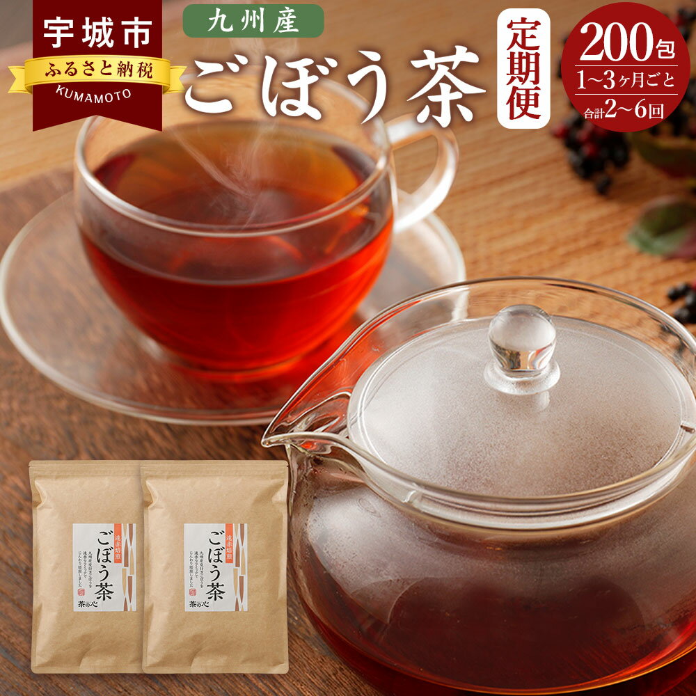 【ふるさと納税】【定期便】九州産 ごぼう茶 200包 （10