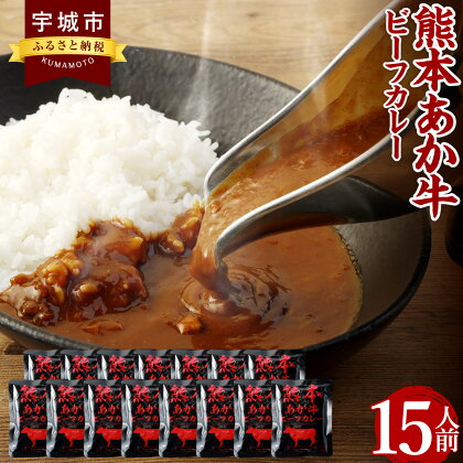 熊本県産あか牛使用 くまもとあか牛 ビーフカレー 15人前 （160g×15袋※合計2,400g） カレー レトルトカレー ビーフカレー あか牛カレー ビーフ 牛 牛肉 あか牛 あかうし 赤牛 惣菜 レトルト 簡単調理 時短 備蓄 常備職 長期保存 送料無料