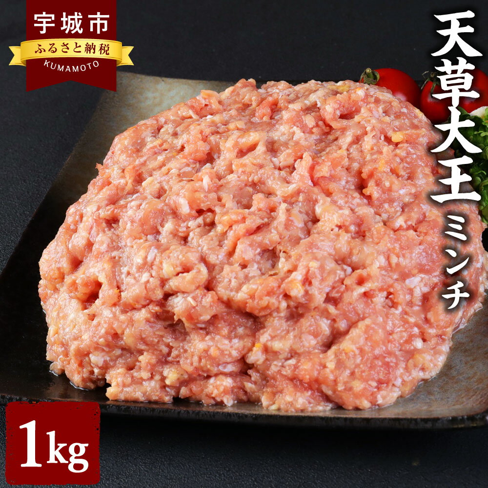 天草大王 ミンチ 1kg お肉 鶏肉 挽肉 ひき肉 挽き肉 国産 九州産 熊本県産 天草 地鶏 冷凍 送料無料