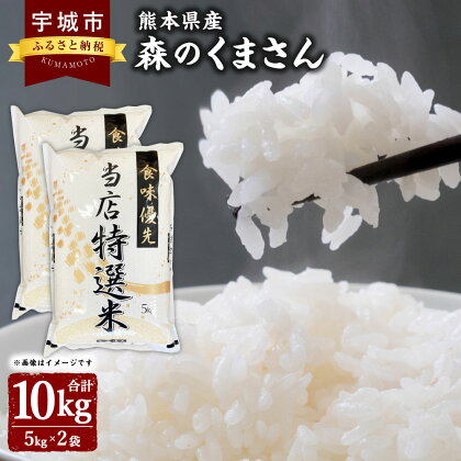 令和5年産 熊本県産 森のくまさん 合計 10kg 5kg×2袋 米 お米 白米 ご飯 精米 九州産 送料無料