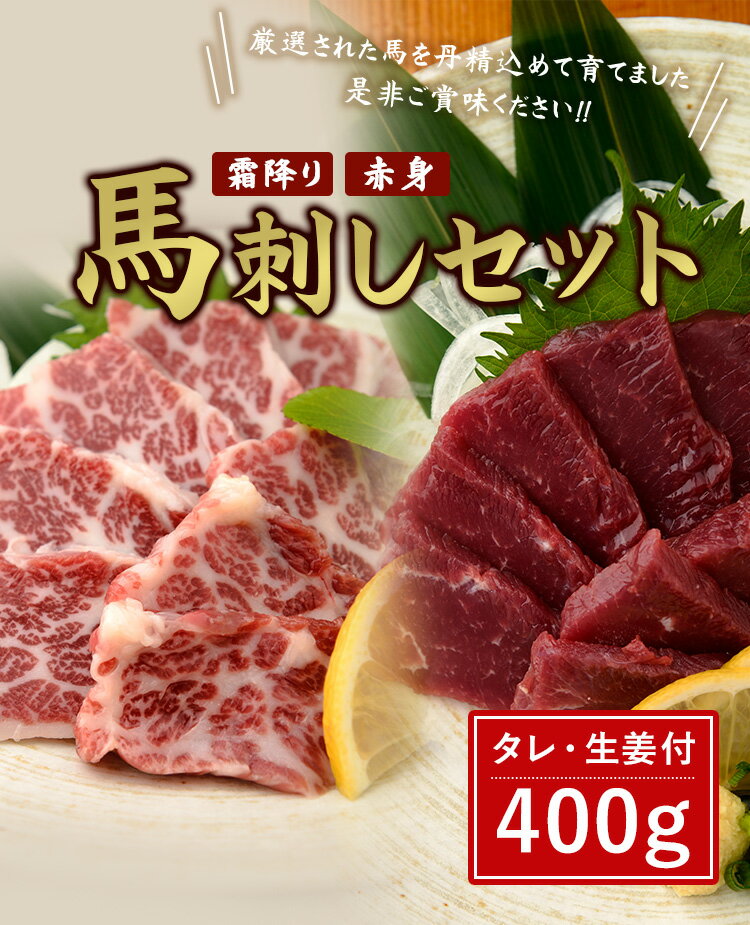 【ふるさと納税】馬刺しセット 霜降り 赤身 400g 詰合せ 馬肉 送料無料