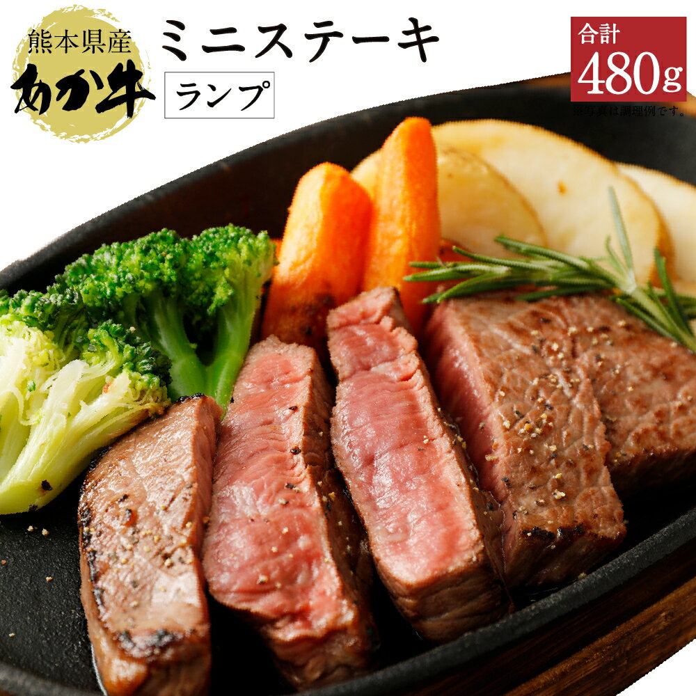 【ふるさと納税】熊本県産 あか牛 ミニステーキ ランプ 合計480g 120g 4パック ステーキ 牛肉 肉 赤牛 熊本 九州 国産 冷凍 送料無料