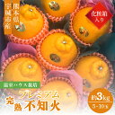 【ふるさと納税】【先行予約】不知火 温室ハウス栽培 プレミアム完熟不知火 化粧箱入り 3kg 5玉〜10玉 高橋果樹園 しらぬい 柑橘 熊本県産 九州産 国産 ...