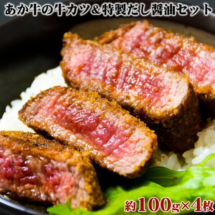 【ふるさと納税】あか牛 牛カツ はなびし 牛肉 冷凍 100g×4 400g 赤牛 あかうし 褐色和牛 熊本 くまもと 贈り物 ギフト 和牛 国産 赤身 送料無料 ごちそう 贈り物 贅沢 熊本県 阿蘇市