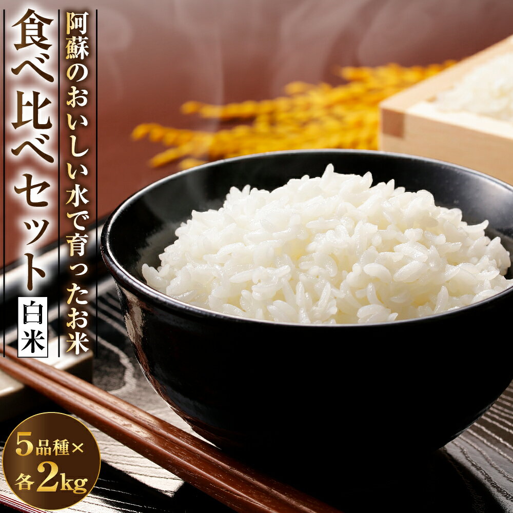 阿蘇 おいしい お米 食べ比べ 詰め合わせ セット 白米 5種 各2kg 阿蘇産 精米 お取り寄せ 減農薬