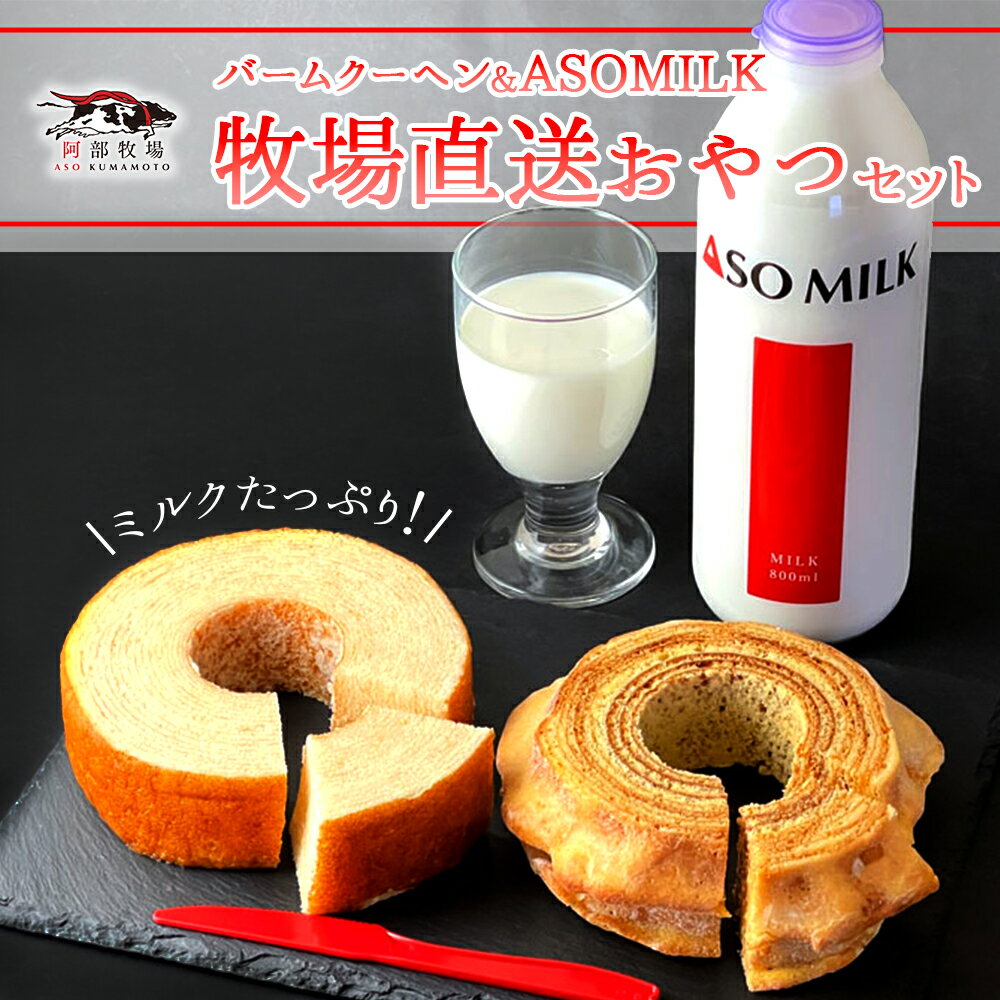 6位! 口コミ数「0件」評価「0」熊本県阿蘇市 バームクーヘン2種 ASOMILK800ml×1 セット MILKたっぷり ASOMILKUCHEN バウムクーヘン ハード ･･･ 