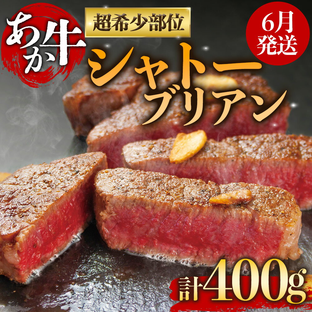 あか牛 シャトーブリアン 6月発送 ステーキ バーベキュー 200g×2枚 400g 高級 希少 牛肉 冷凍 赤牛 あかうし 熊本 くまもと 贈り物 ギフト 褐色和牛 和牛 国産 赤身 送料無料 贅沢 ごちそう 熊本県 阿蘇市