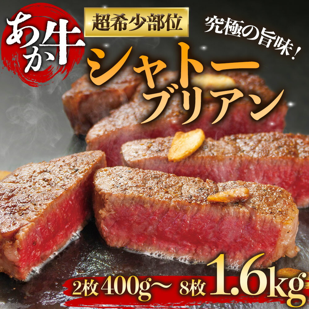 【ふるさと納税】選べる内容量 あか牛 シャトーブリアン ステーキ バーベキュー 200g×2～8枚 高級 肉 希少 牛肉 冷凍 赤牛 あかうし 熊本 くまもと 贈り物 ギフト 褐色和牛 和牛 国産 赤身 熊本県 阿蘇市