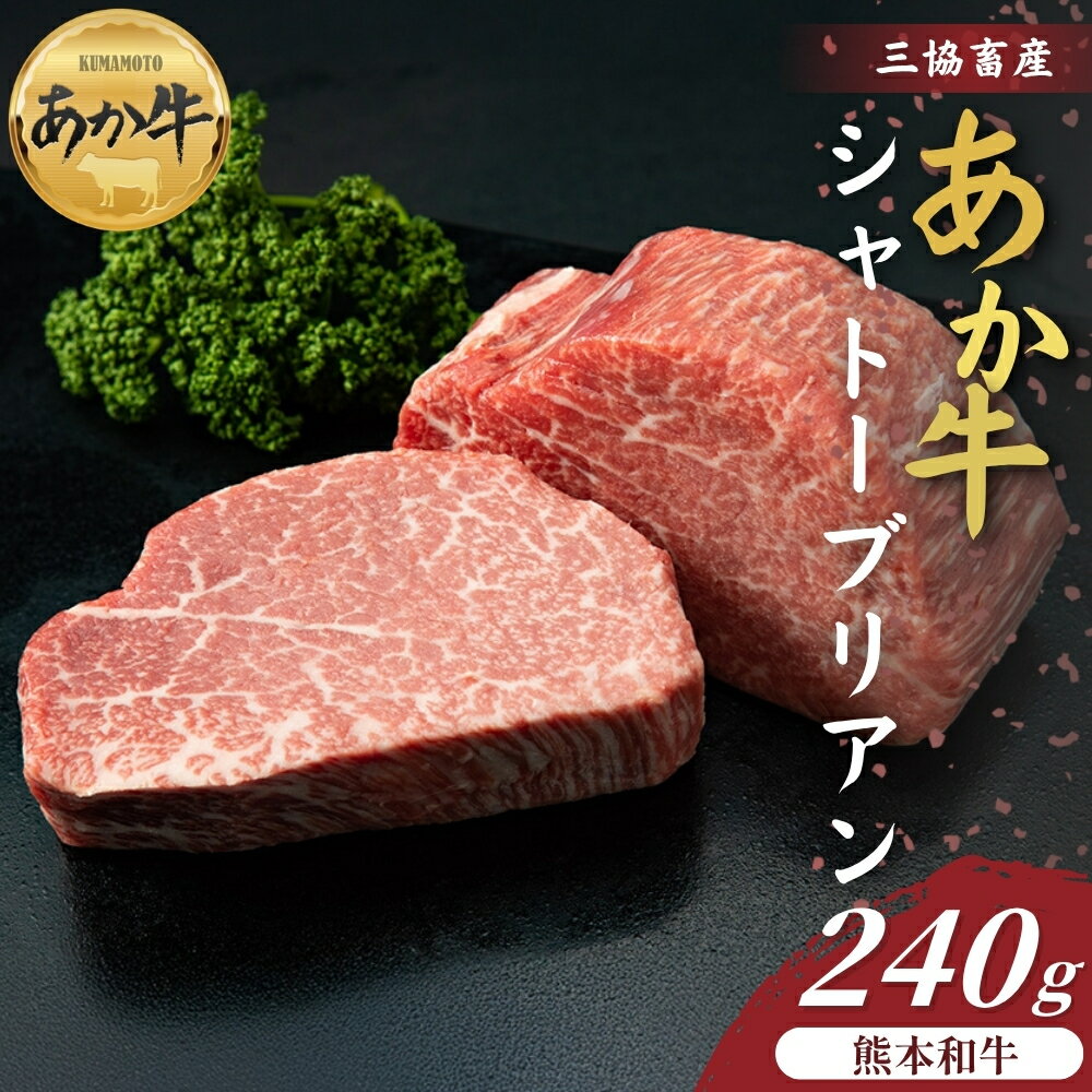 [三協畜産]あか牛 シャトーブリアン 120g×2枚 計240g ステーキ バーベキュー BBQ 焼肉 三協畜産 高級 肉 希少 牛肉 冷凍 赤牛 あかうし 熊本 くまもと 贈り物 ギフト 褐色和牛 和牛 国産 赤身 熊本県 阿蘇市