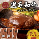 【ふるさと納税】九州産 黒毛和牛 ハンバーグ パテ 約1.5kg 肉質等級 A4 〜 A5 ランク 小分け 味付き 旨味 濃い 黒毛和種 ミシュランビブグルマン 獲得 熊本県 天草市 田中畜産 お取り寄せ お取り寄せグルメ 送料無料