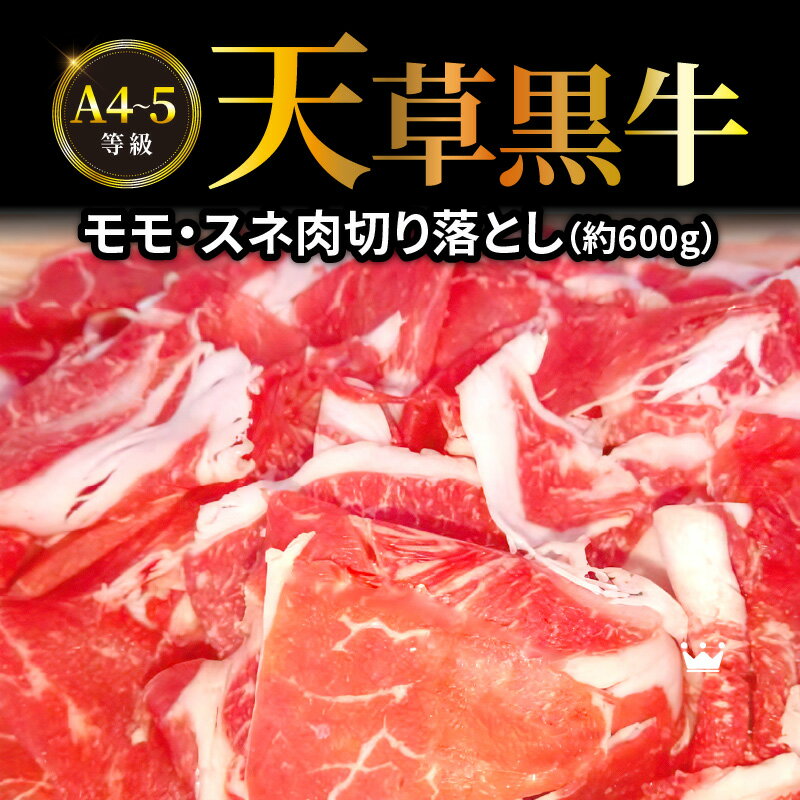 24位! 口コミ数「0件」評価「0」牛肉 天草黒牛 モモ スネ肉 切り落とし 約 600g A4 ～ 5等級 黒毛和牛 ブランド牛 和牛 国産牛 肉 食品 食べ物 寺澤精肉店 ･･･ 