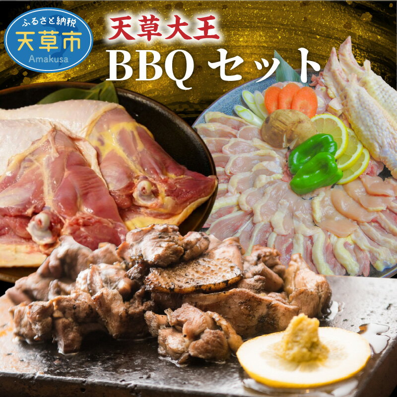 22位! 口コミ数「0件」評価「0」鶏肉 味付き 天草大王 BBQセット 炭火焼 バーベキュー 焼肉 もも肉 むね肉 骨付きもも肉 地鶏 備長炭 プロトン凍結 熊本県 天草 お･･･ 