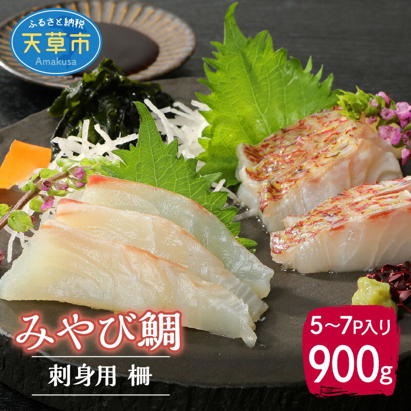 【ふるさと納税】みやび鯛 の旨みを味わう 刺身用 柵 900g 鯛 刺身 急速冷凍 甘み 旨み 海鮮丼 漬け丼 お寿司 手巻き寿司 カルパッチョ サラダ 鯛しゃぶ しゃぶしゃぶ 小分け 真空パック 冷凍 グルメ 魚 魚介 海鮮 新鮮 坂田水産 九州 熊本県 天草市 お取り寄せ 送料無料