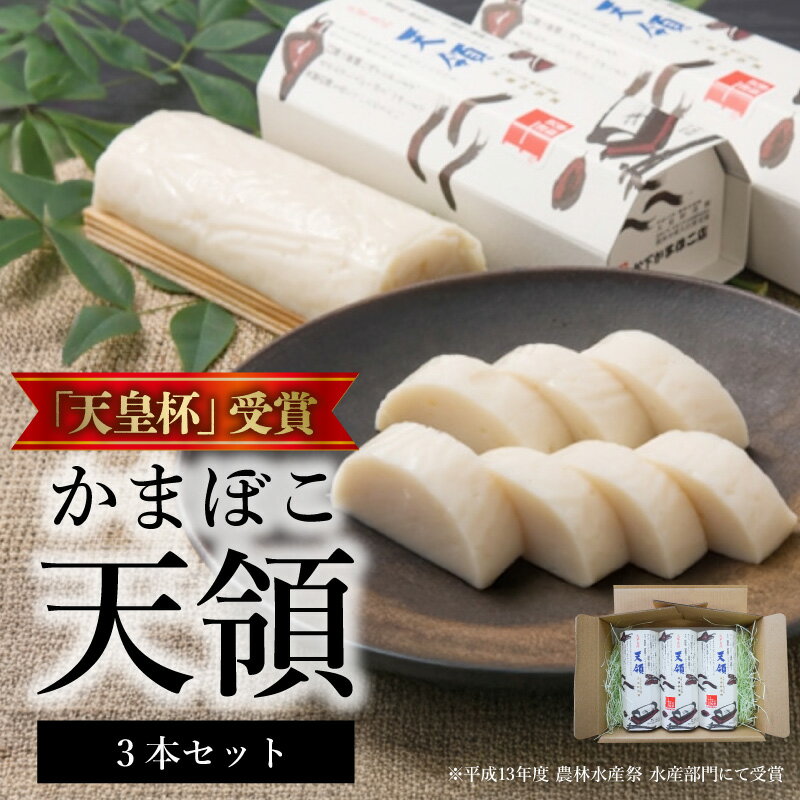 【ふるさと納税】かまぼこ 天領 3本 セット 天皇杯受賞 農林水産大臣賞受賞 数量限定 個包装 魚肉 エソ シンプル ぷりぷり 練り物 海産物 加工品 食品 天...