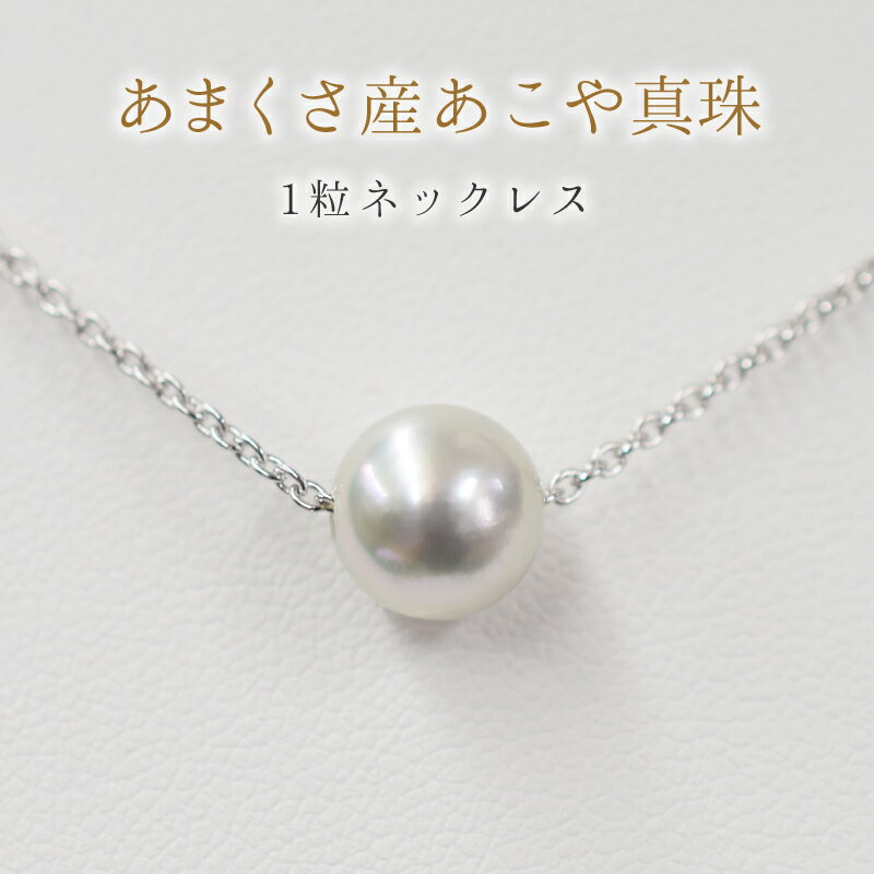 楽天熊本県天草市【ふるさと納税】選べる金具 あこや真珠 ネックレス 8.5mm - 9mm 1粒 ナチュラルカラー スルーネックレス SV925 シルバー925 天草産 真珠 熊本県 天草市 お取り寄せ アクセサリー ジュエリー おしゃれ 特別な日 普段使い 送料無料