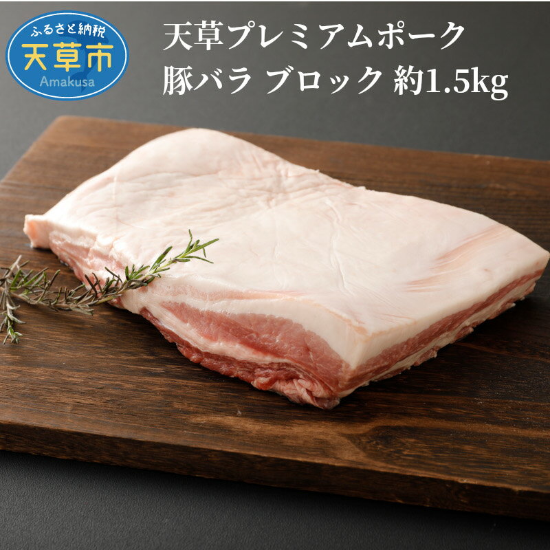 【ふるさと納税】天草プレミアムポーク 豚バラ ブロック 約1.5kg