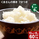 15位! 口コミ数「0件」評価「0」【定期便】【1ヶ月毎6回】熊本県産 くまさんの輝き 7分つき 計60kg(10kg×6回) お米 米 精米 ご飯 ごはん ミネラル オリジナ･･･ 