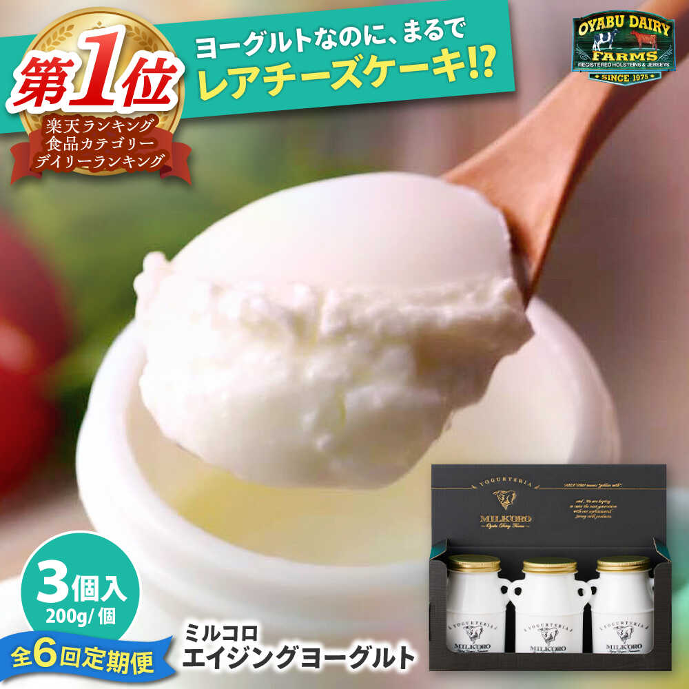 【全6回定期便】オオヤブデイリーファーム ミルコロ エイジングヨーグルト 200g×3個【株式会社 オオヤブデイリーファーム】 ヨーグルト よーぐると ジャージー 牛乳 ミルコロ ノンホモジナイズ ミルク みるく エイジング 乳製品 送料無料 [AYAE003]