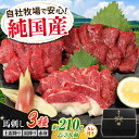 【ふるさと納税】『純国産』熊本の味 馬刺し お試し 3種 セット 計約210g(2〜3人前)上霜降り 霜降り 赤身 タレ付【有限会社 九州食肉産業】[AYCN0...