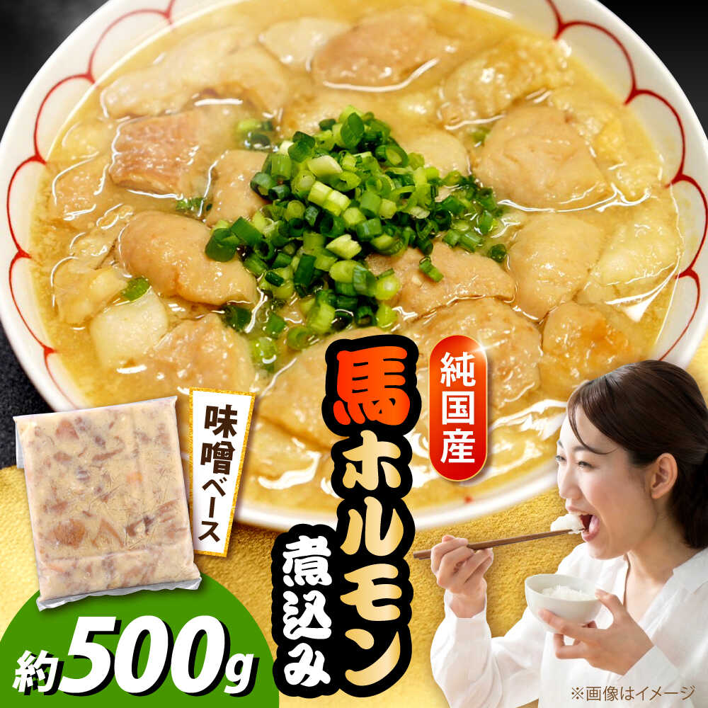 【ふるさと納税】純国産馬 馬ホルモン煮込み 約500g / 馬肉 ホルモン 煮込み 熊本県 合志市【株式会社古閑ファーム】[AYDK015]