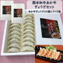 【ふるさと納税】あか牛ぎょうざセット(あか牛餃子20個入り×2箱)(美里町)【配送不可地域:離島】【1444411】