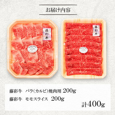 【ふるさと納税】くまもと黒毛和牛「藤彩牛」バラ(カルビ)とモモの2種セット(美里町)【配送不可地域：離島】【1607986】 f433489-misato-10001078 熊本県美里町 サンプル画像2