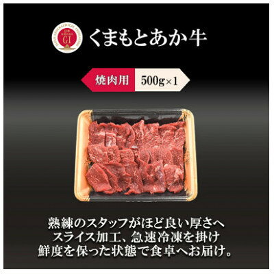 【ふるさと納税】GI　くまもとあか牛　焼肉　500g(美里町)【配送不可地域：離島】【1727268】 f433489-misato-10001243 熊本県美里町 サンプル画像2