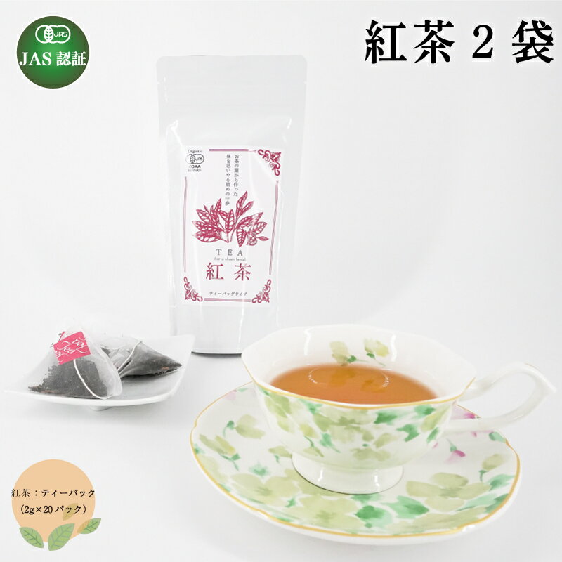 紅茶 2袋 セット 熊本 美里町 JAS認証 さえあかり 茶 ティーバック 熊本県 ティー tea bag 有機認証 農薬不使用 化学肥料不使用 有機肥料