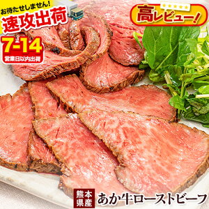 【ふるさと納税】ローストビーフ 牛肉 ブロック 赤身 あか牛 送料無料 《60日以内に順次出荷(土日祝除く)》熊本県産 熊本 国産牛 500g ローストビーフ丼 牛肉 サンドイッチ 牛肉 国産牛 あか牛 ローストビーフ 500g