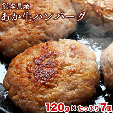 【ふるさと納税】熊本の和牛 あか牛ハンバーグ 熊本県産あか牛を使用した贅沢ハンバーグたっぷり7個入り あか牛 赤牛 あかうし《30日以内に順次出荷(土日祝除く)》送料無料 ふるさと納税 訳あり 定期便 でない