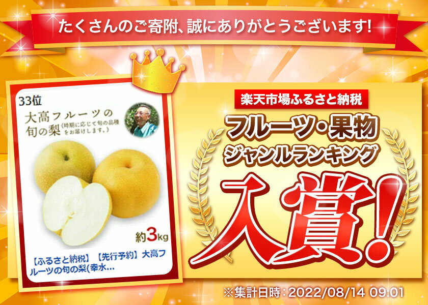 【ふるさと納税】秋 旬 梨 フルーツ 期間限定 大高フルーツの旬の梨(幸水/豊水/秋麗/あきづき/甘太/新高)★約3kg(5-12玉前後) 予約受付中 フルーツ 秋 旬★熊本県玉名郡玉東町 《7月下旬-10月中旬頃出荷》