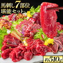 2位! 口コミ数「0件」評価「0」 馬刺し7部位堪能セット 約510g タレ付き 馬肉 冷凍 《60日以内に出荷予定(土日祝を除く)》 新鮮 さばきたて 生食用 肉 熊本県玉･･･ 