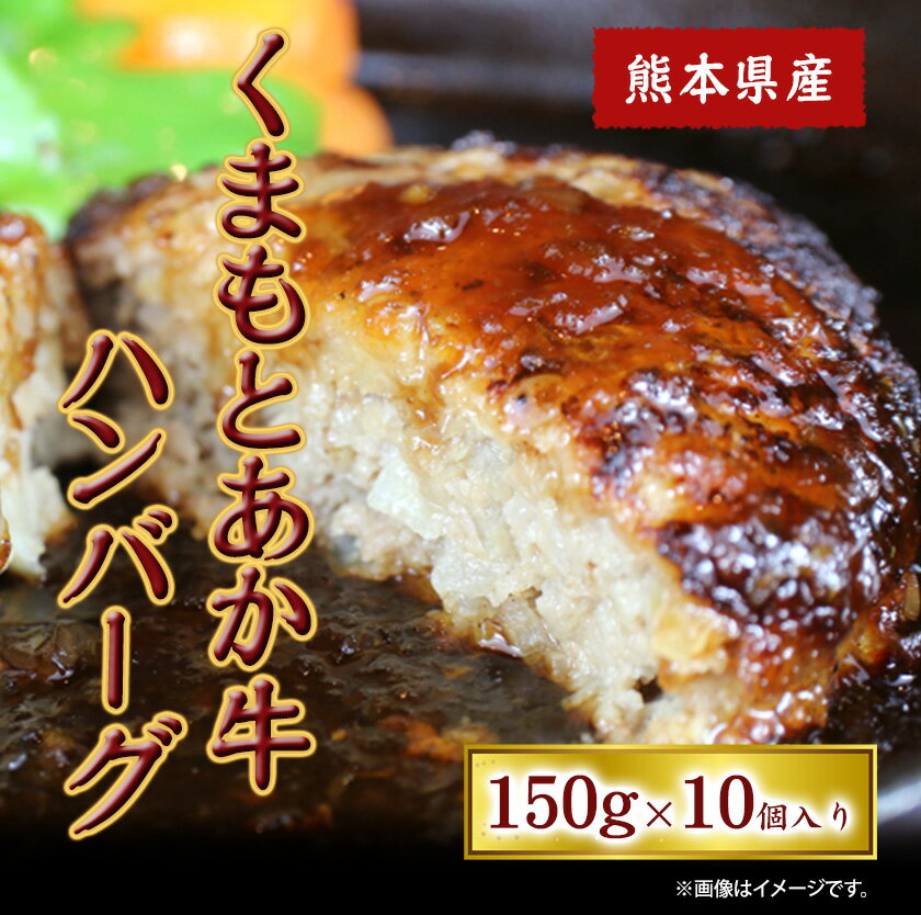 【ふるさと納税】【希少和牛】ハンバーグ 熊本県産 あか牛ハンバーグ 150g × 10個 長洲501 牛肉 あか牛 長洲町 《90日以内に出荷予定(土日祝除く)》