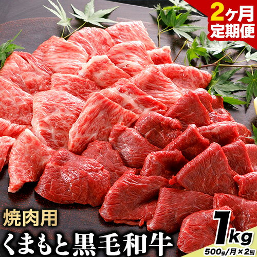 [2ヶ月定期便]牛肉 くまもと黒毛和牛 焼肉用 500g 計1kg 長洲501[お申込み月翌月以降の出荷月から出荷開始]定期便 計2回お届け