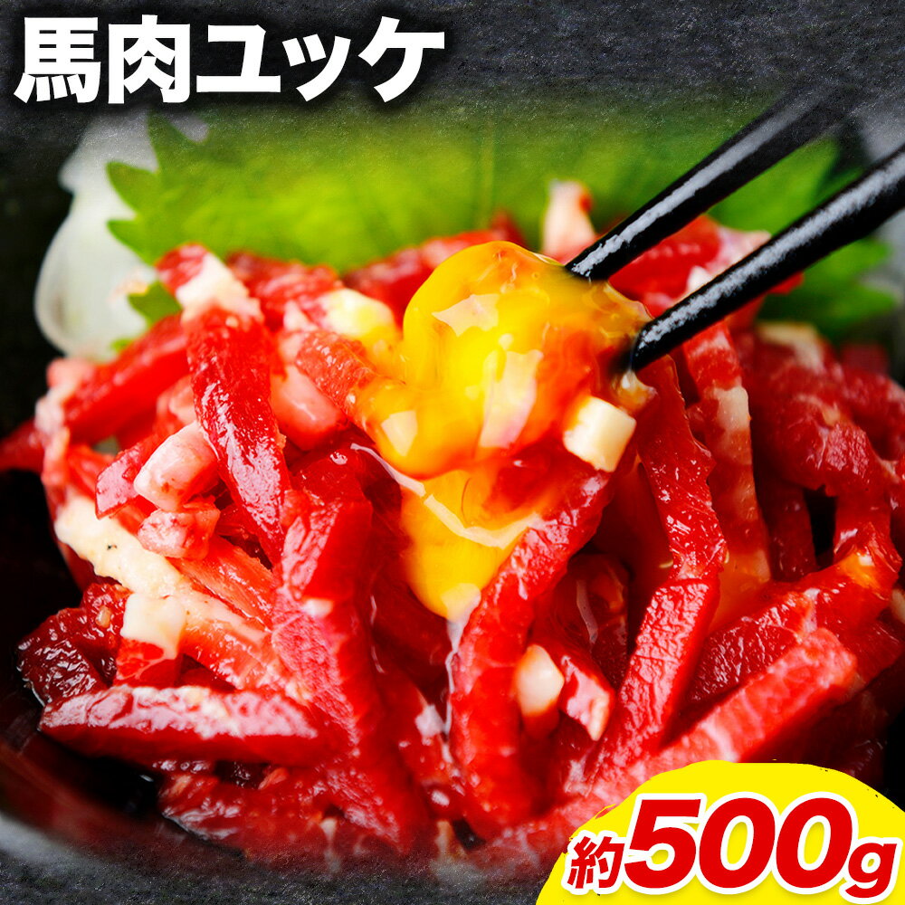 馬刺し 熊本 人気の 馬肉ユッケ たっぷり 500g 株式会社利他フーズ[30日以内に出荷予定(土日祝除く)] ユッケ 海外産 国内肥育 冷凍 生食用 肉 馬肉 ふるさと納税馬刺し 熊本県 長洲町 送料無料 馬刺 ばさし 名物