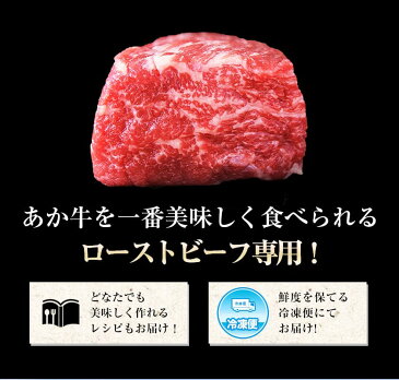 【ふるさと納税】くまもとあか牛ブロック ローストビーフにピッタリ！レシピ付き 熊本県産あか牛1000g(500g×2個) 熊本あか牛 赤牛 あかうし《1月中旬-2月下旬頃より順次出荷》