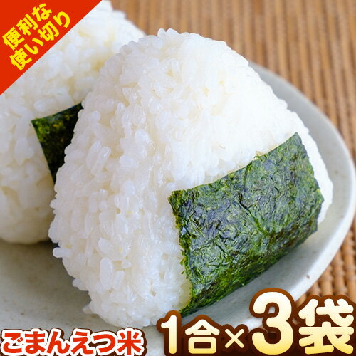 【ふるさと納税】ごまんえつ米 3合《3-7営業日以内に順次出荷(土日祝除く)》熊本県 長洲町 米 こめ コメ 白米 家庭用精米 ごまんえつ 米 くまもと おうちご飯 返礼品 数量 限定 期間限定 ブレンド米 便利な使い切り 送料無料のサムネイル