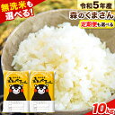 人気ランキング第9位「熊本県長洲町」口コミ数「5件」評価「4.8」 米 令和5年産 無洗米 も 選べる 森のくまさん 10kg (5kg×2袋) 定期便も選べる 《出荷時期または定期便回数をお選びください》 選べる 定期便 熊本県産 無洗米 白米 精米 長洲町 送料無料