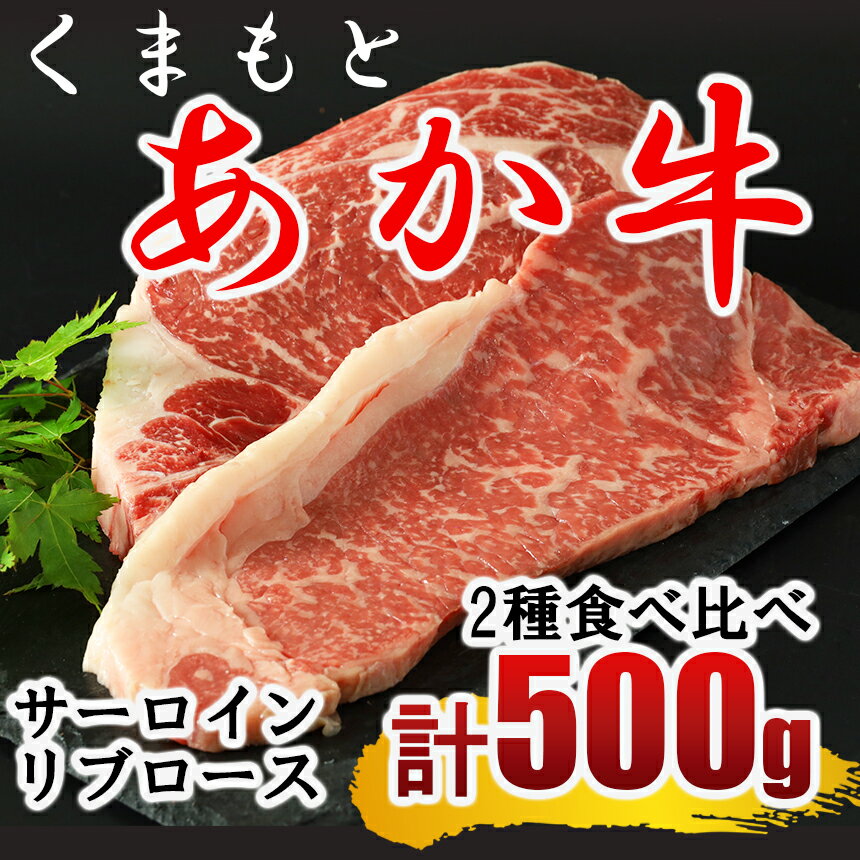 くまもと あか牛 ステーキ2種 食べ比べ サーロイン約250g リブロース約250g