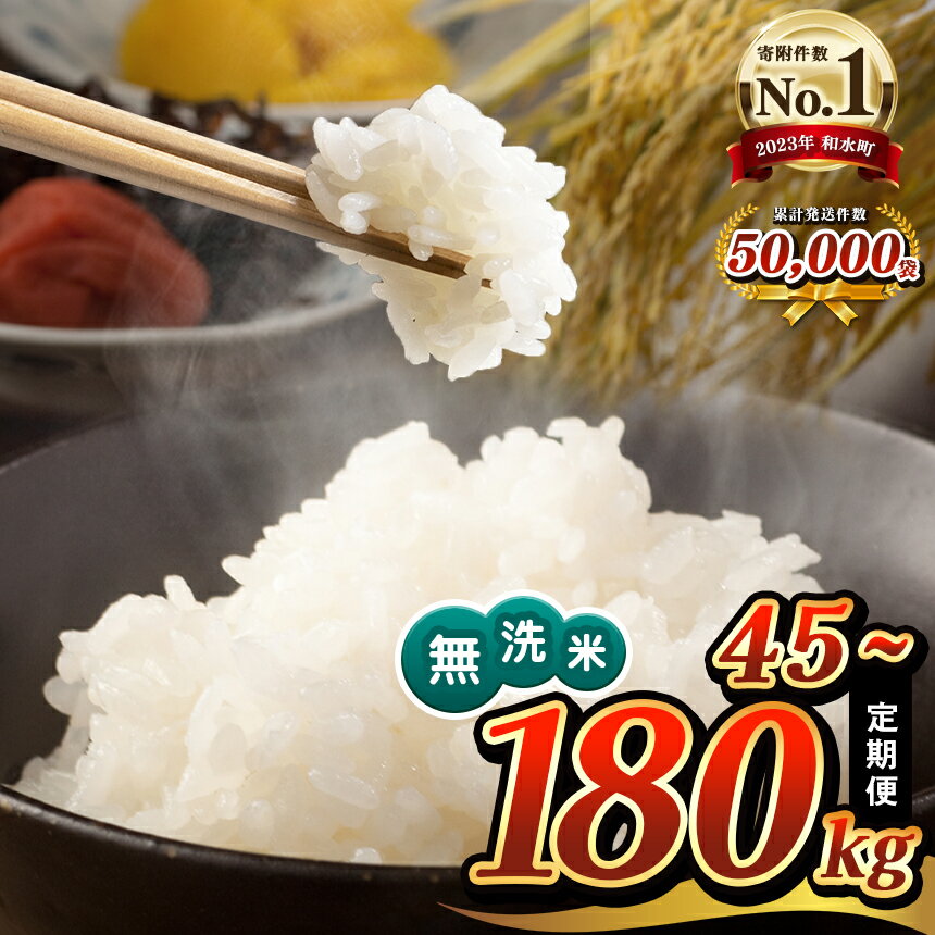 【ふるさと納税】【定期便3・6・12回】令和5年産 無洗米 ほたるの灯り 15kg ( 5kg × 3袋 ) 定期 45kg 90kg 180kg 米 大容量 国産 熊本県 和水町 ごはん ブレンド米 オリジナル 複数原料米 日本遺産菊池川流域 便利 節水 訳あり米 フードロス 送料無料