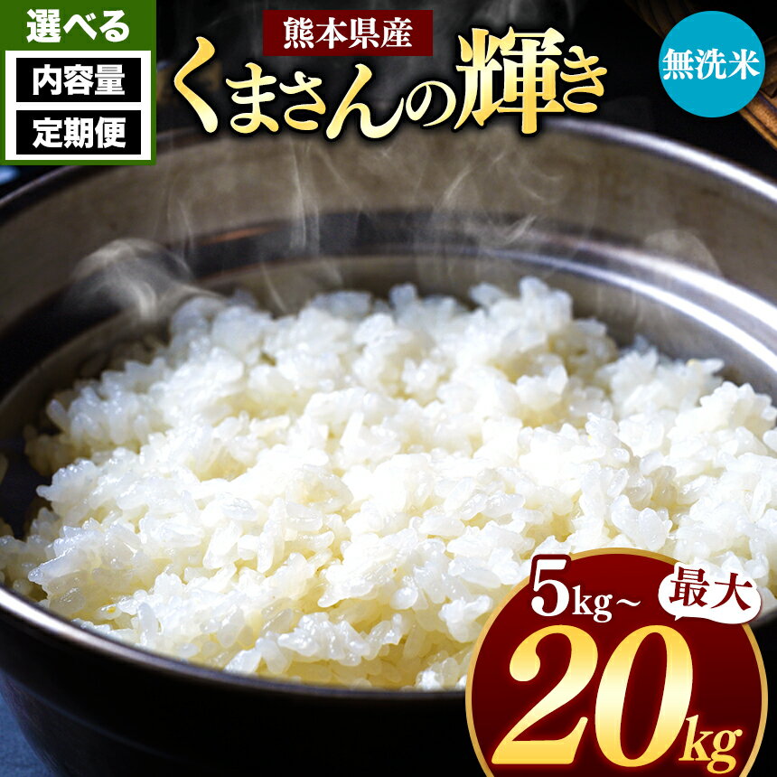 【ふるさと納税】 令和5年産 熊本県産 くまさんの輝き 無洗米 乾式無洗米 5kg 10kg 15kg 20kg 定期便 ...