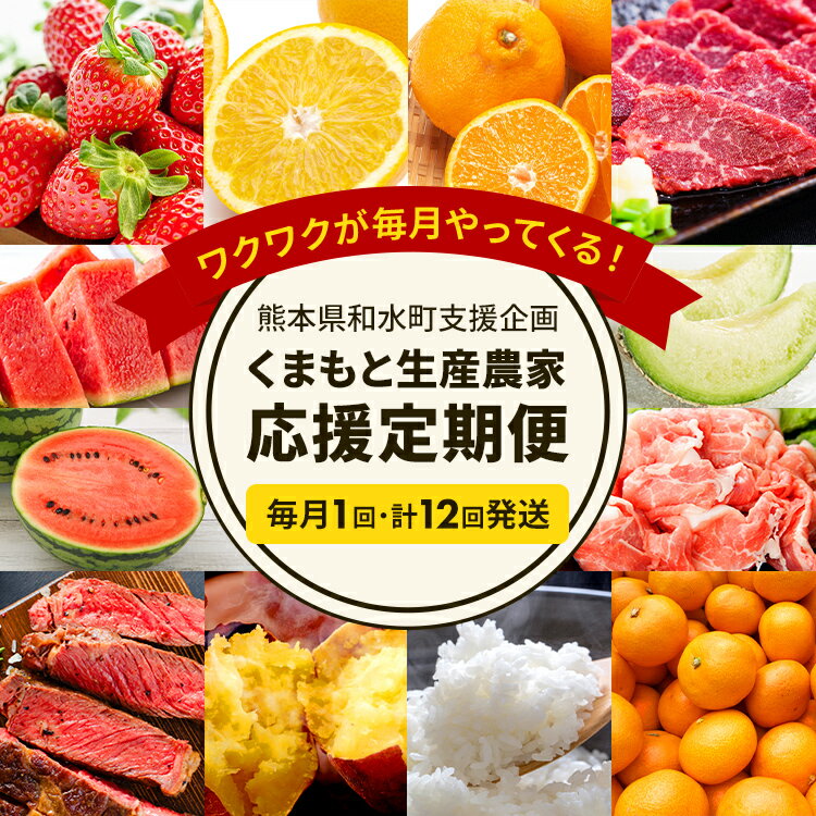 8位! 口コミ数「11件」評価「4.36」 くまもと 生産 農家 応援 定期便 ( 定期便 12回 ( 毎月 ) ) フルーツ さつまいも メロン 小玉スイカ 小玉 スイカ 不知火 ･･･ 