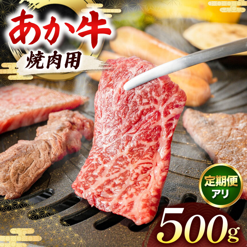 あか牛 焼肉用 500g 選べる定期便 | 牛肉 牛 肉 赤身 焼肉 バーベキュー BBQ 冷凍 肉 にく ニク 熊本県 和水町